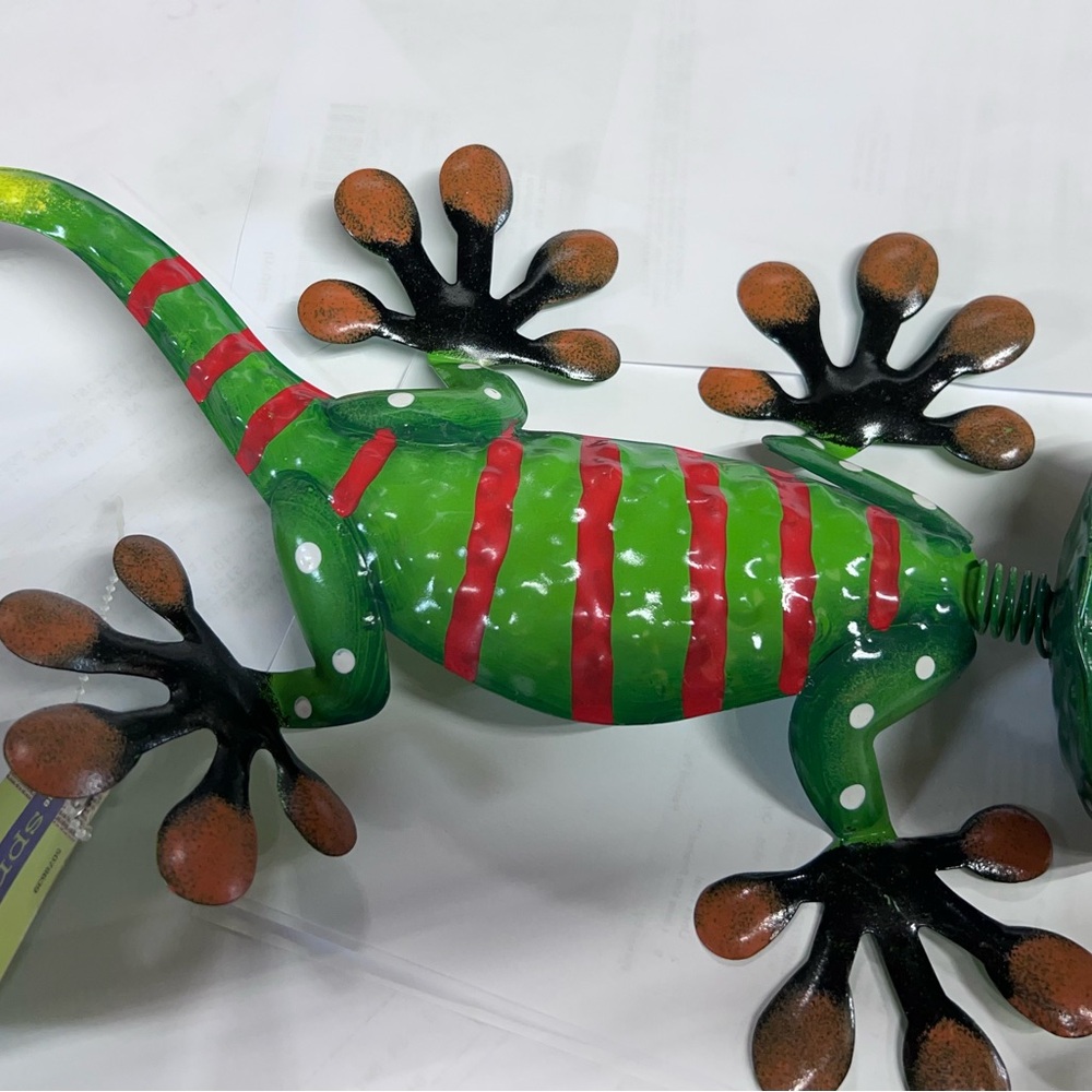 Colorful Metal Gecko Wall Art